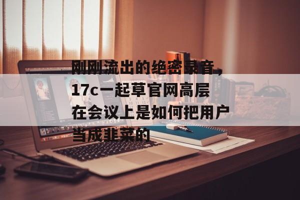 刚刚流出的绝密录音，17c一起草官网高层在会议上是如何把用户当成韭菜的